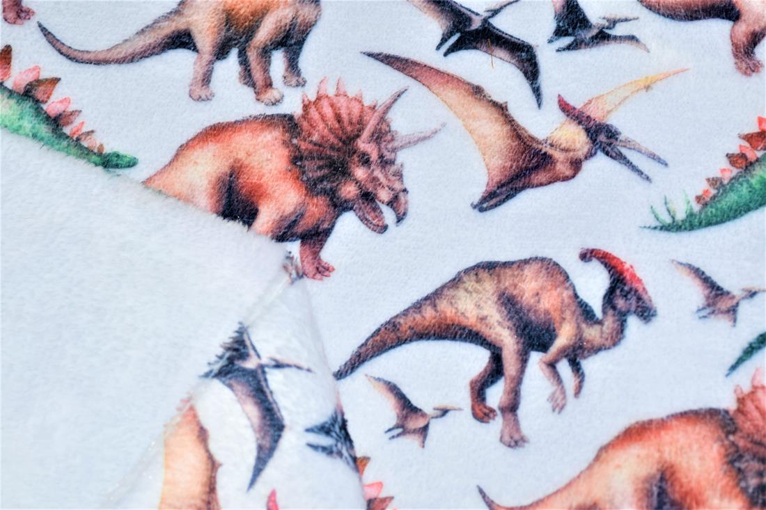 White Dino Digital Bubs Fleece