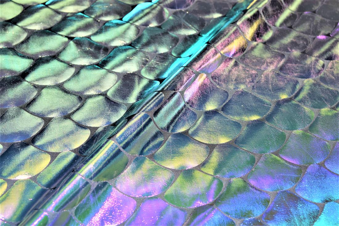 Fish Scale Foil Spandex Stretch Fabric