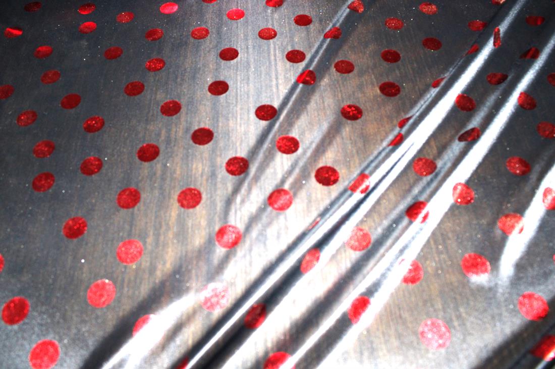 Black & Red Printed a Soft and Lightweight Foil Fabric
