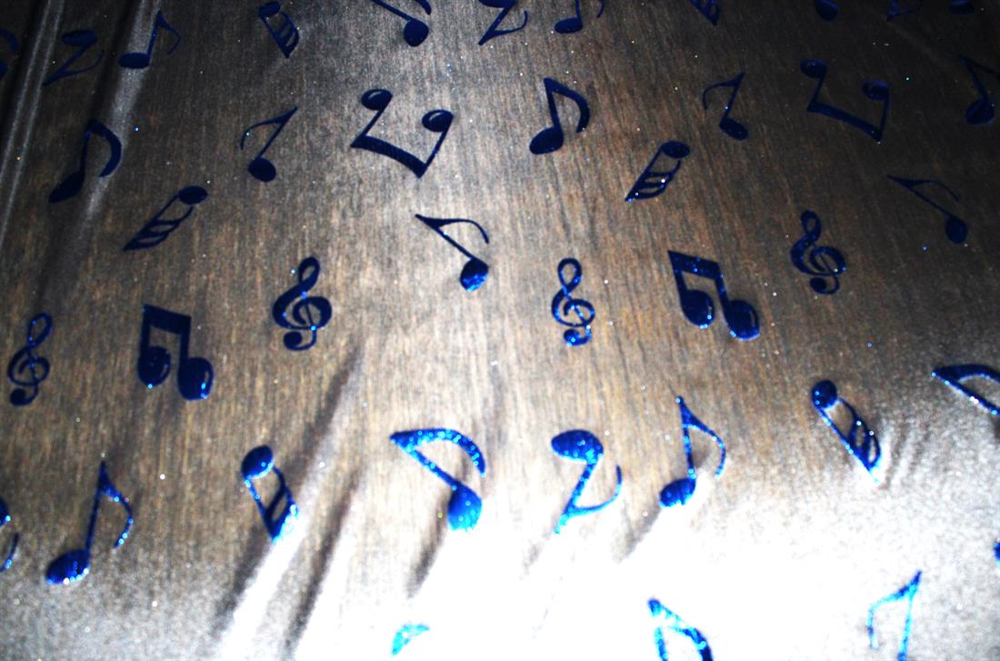 Black & Navy Printed a Soft and Lightweight Foil Fabric