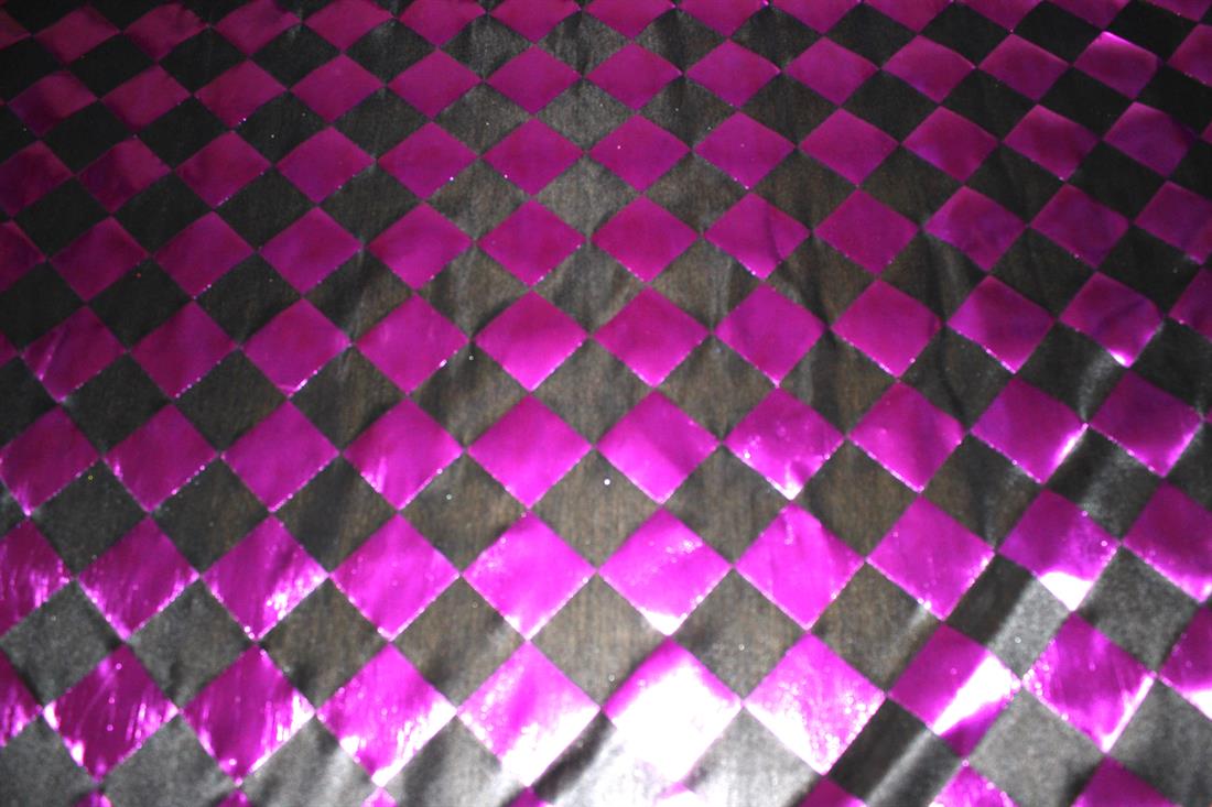 Black & Magenta Printed a Soft and Lightweight Foil Fabric