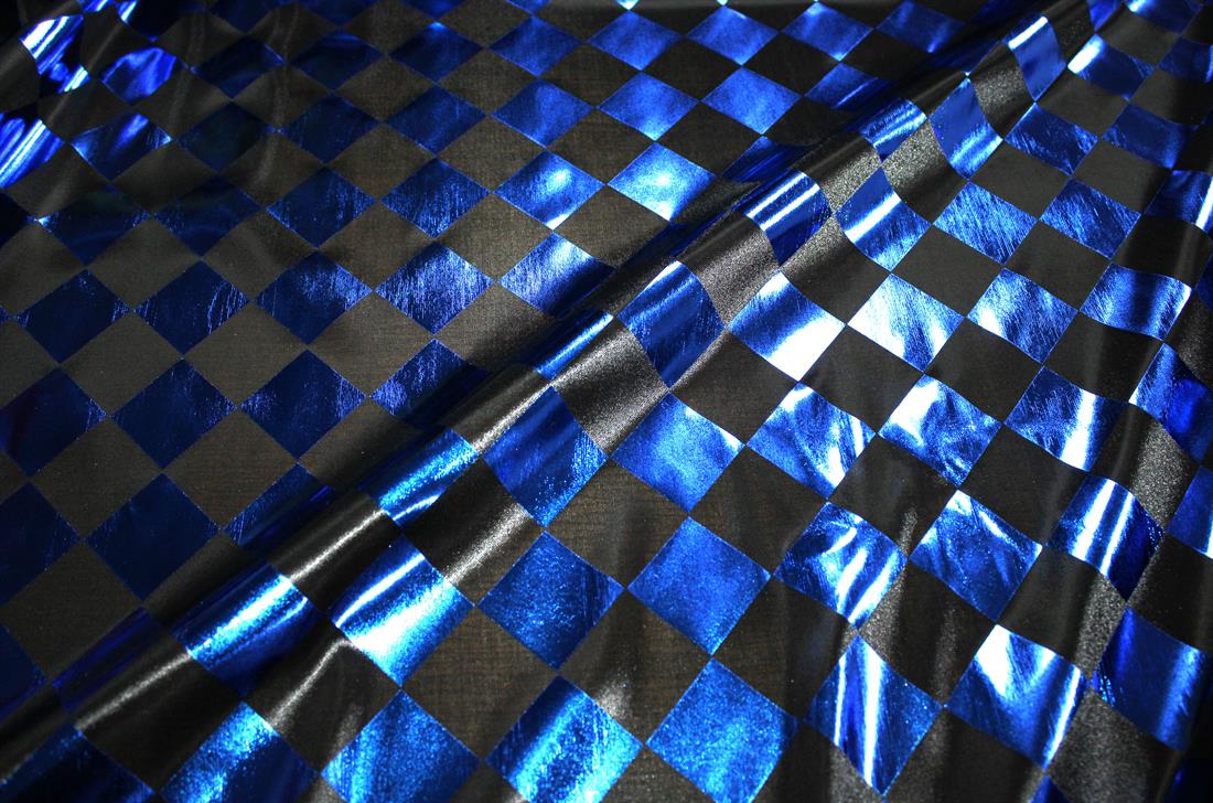 Black & Royal Printed a Soft and Lightweight Foil Fabric