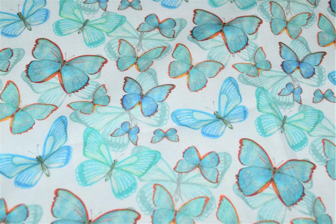 Fat Quarter Bundle Printed 100% Cotton Fabric, Butterfly Design