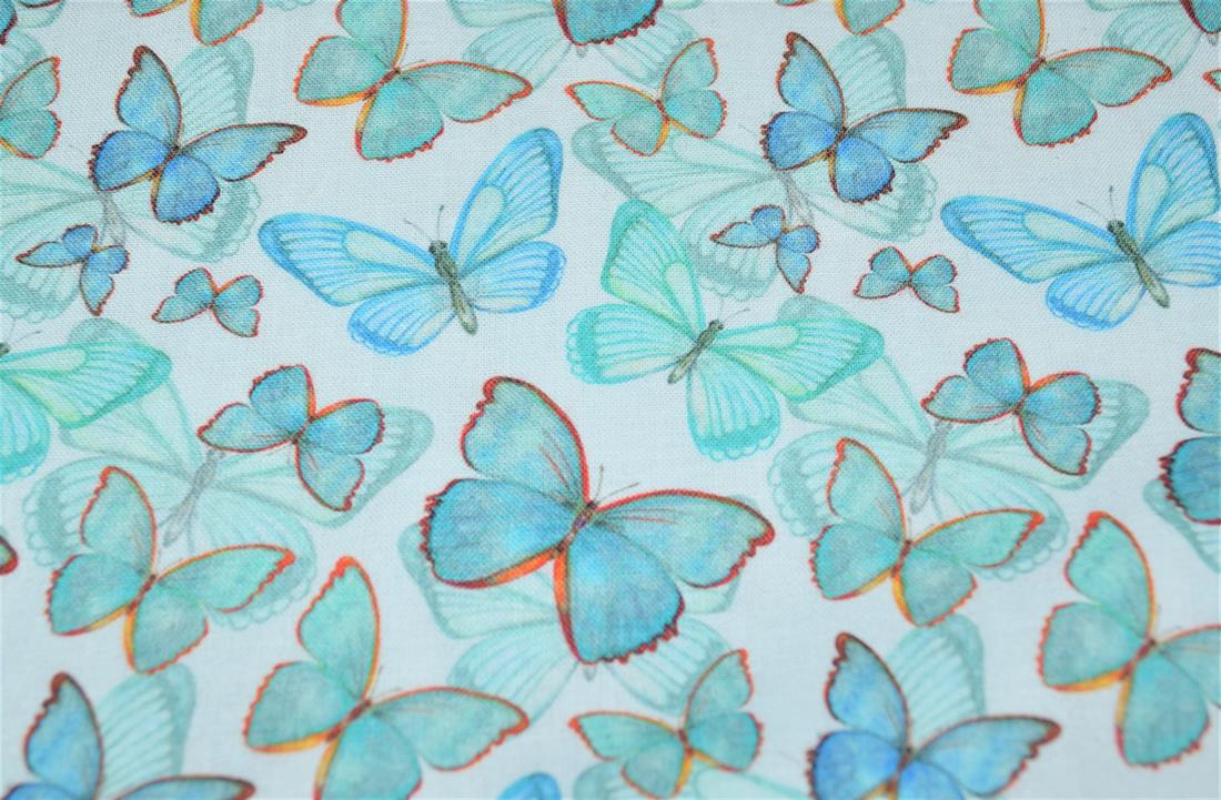 Fat Quarter Bundle Printed 100% Cotton Fabric, Butterfly Design