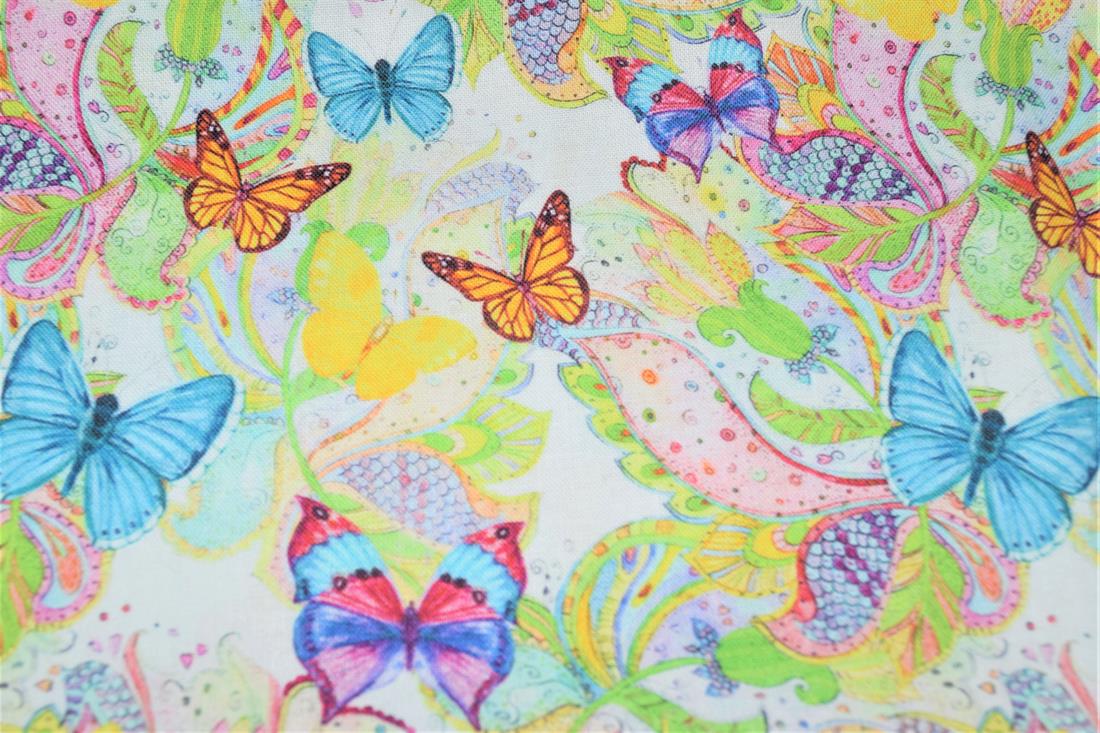 Fat Quarter Bundle Printed 100% Cotton Fabric, Butterfly Design