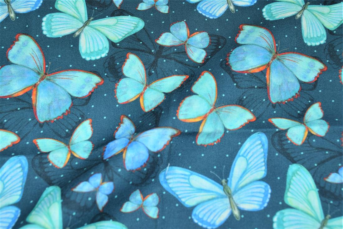 Fat Quarter Bundle Printed 100% Cotton Fabric, Butterfly Design