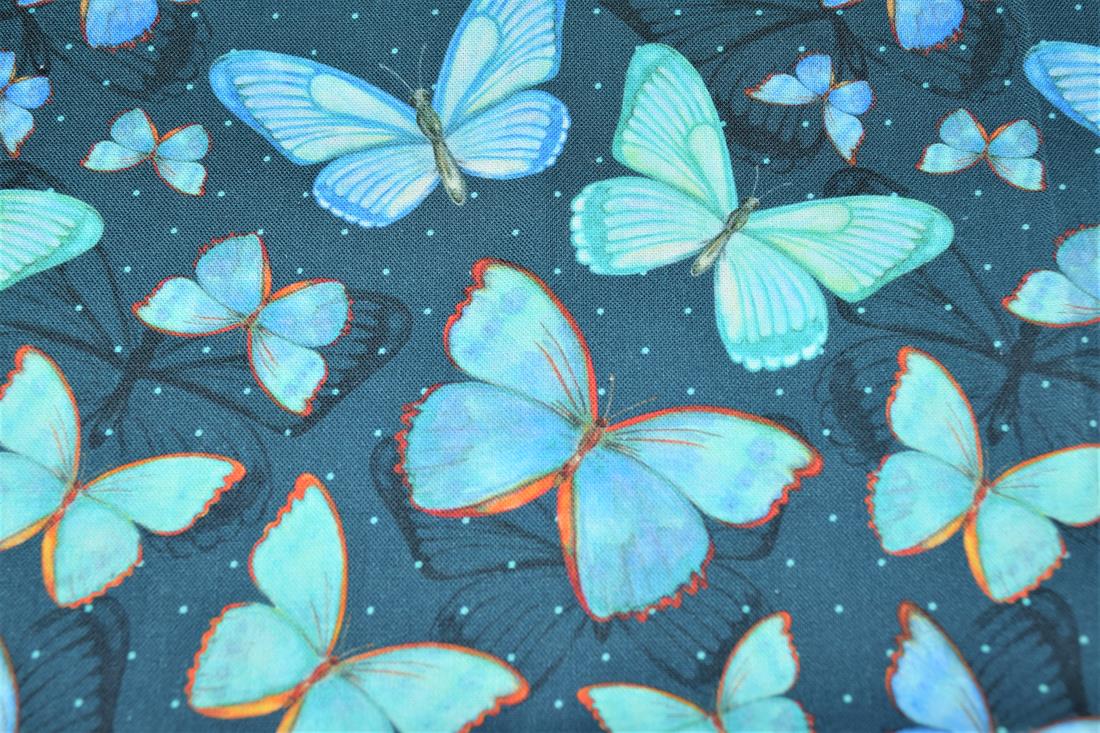 Fat Quarter Bundle Printed 100% Cotton Fabric, Butterfly Design