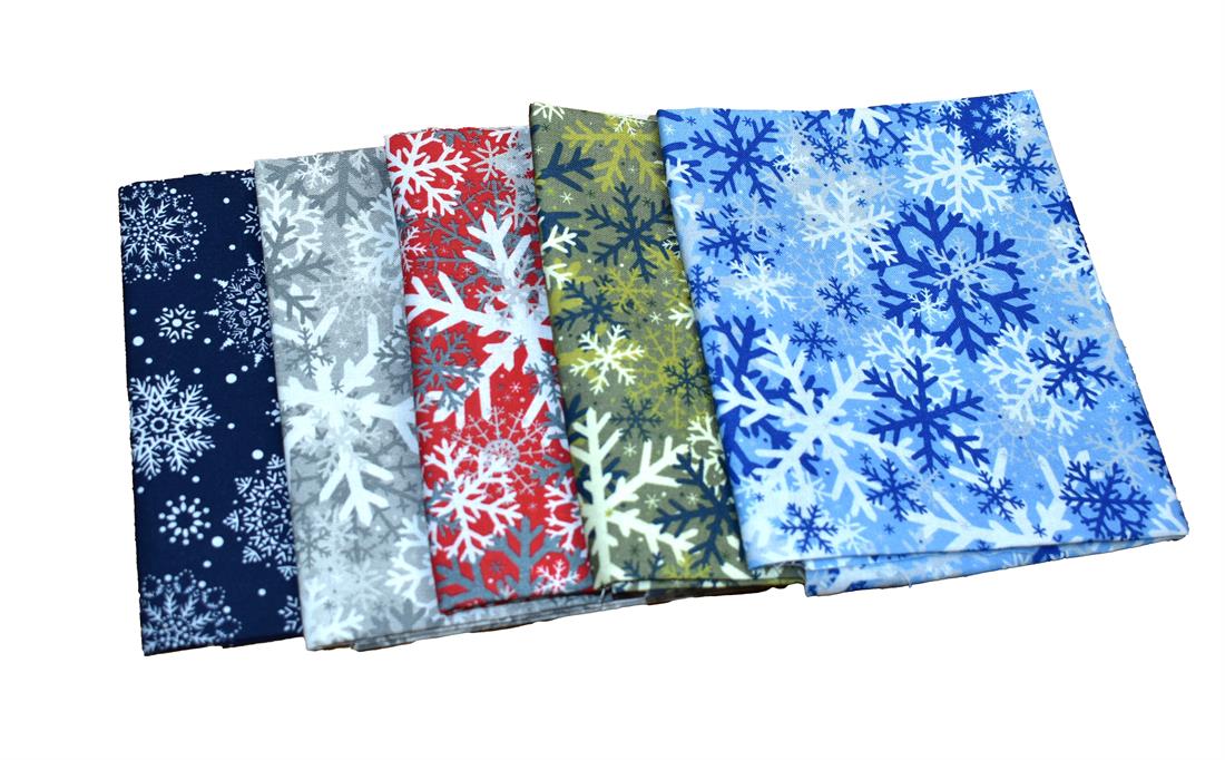 Col 1 Christmas Fat Quarter Bundle Printed 100% Cotton Fabric