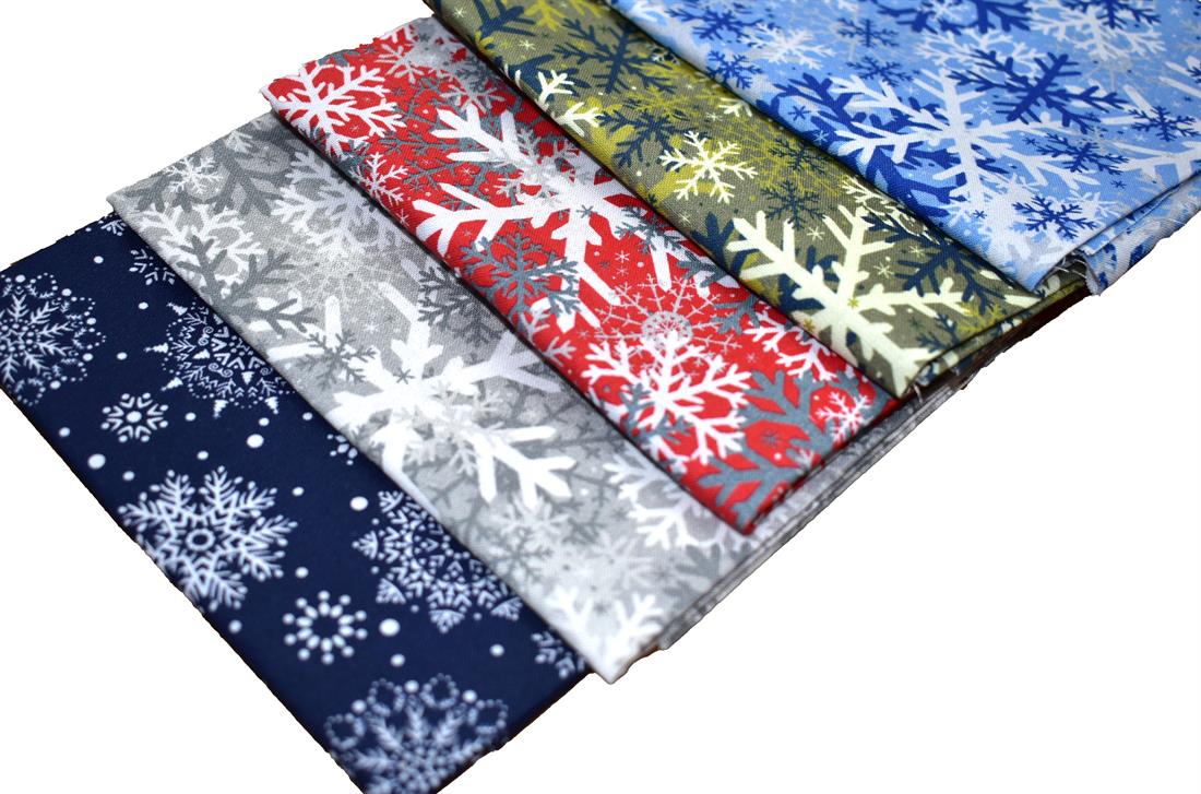 Col 1 Christmas Fat Quarter Bundle Printed 100% Cotton Fabric