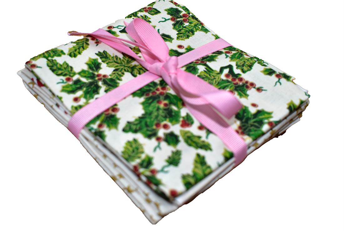 Col 1 Fat Quarter Bundle Christmas Printed 100% Cotton Fabric