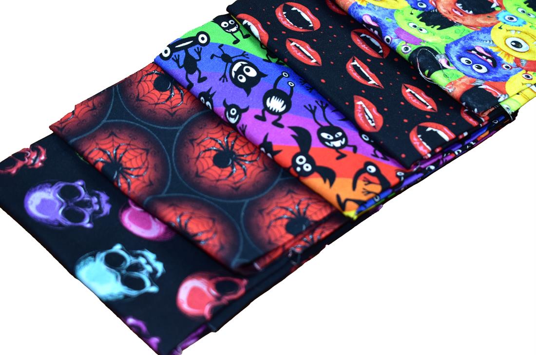 Halloween Fat Quarter Bundle Printed 100% Cotton Fabric