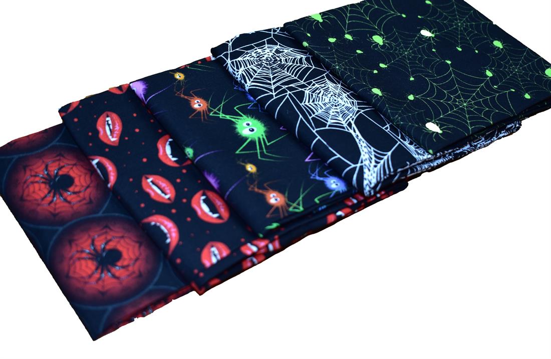 Halloween Fat Quarter Bundle Printed 100% Cotton Fabric