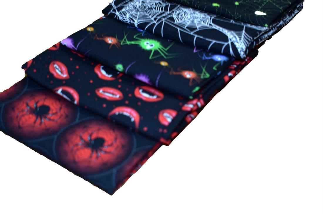 Halloween Fat Quarter Bundle Printed 100% Cotton Fabric