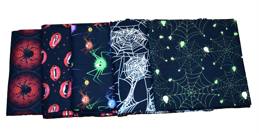 Halloween Fat Quarter Bundle Printed 100% Cotton Fabric