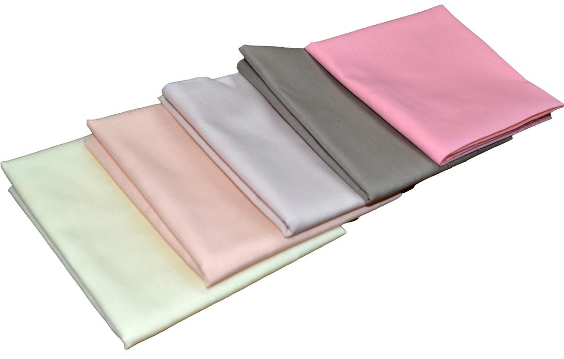 Polycotton Fat Quarter Bundle Lightweight Plain Fabric