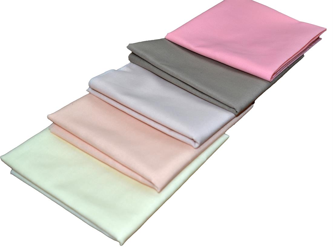 Polycotton Fat Quarter Bundle Lightweight Plain Fabric