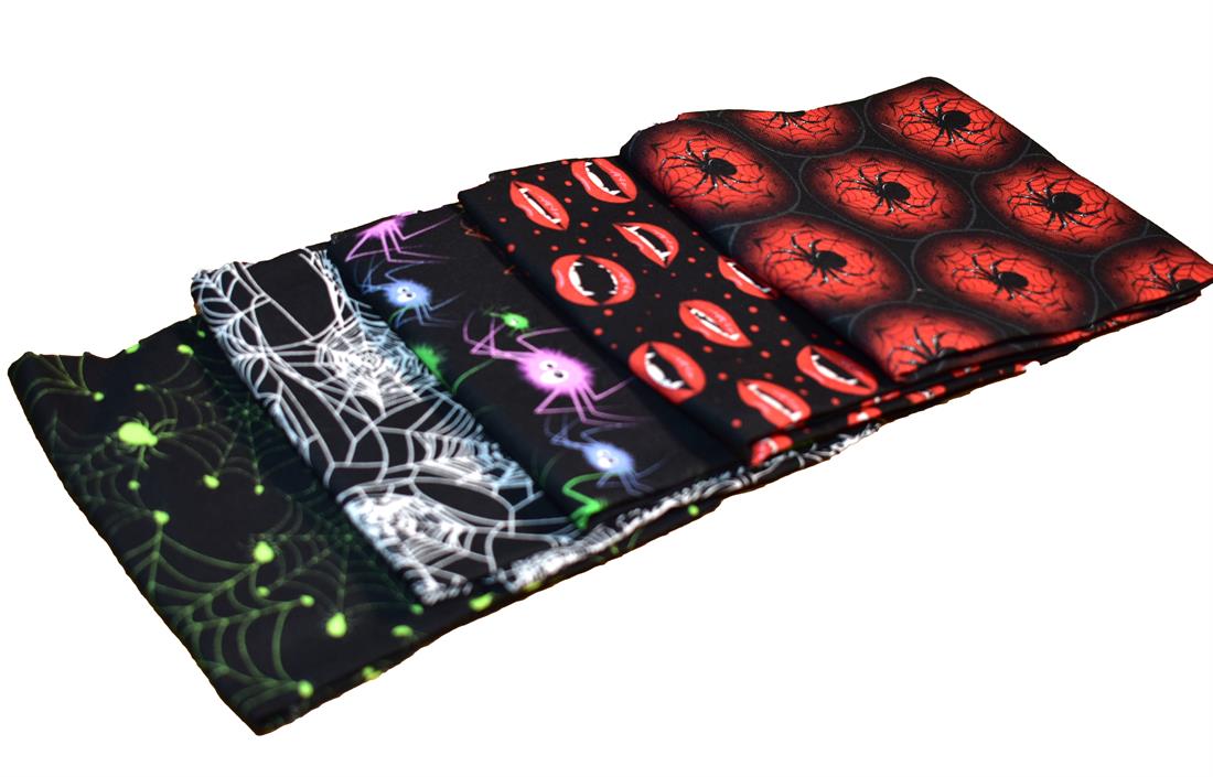 Halloween Fat Quarter Bundle Printed 100% Cotton Fabric