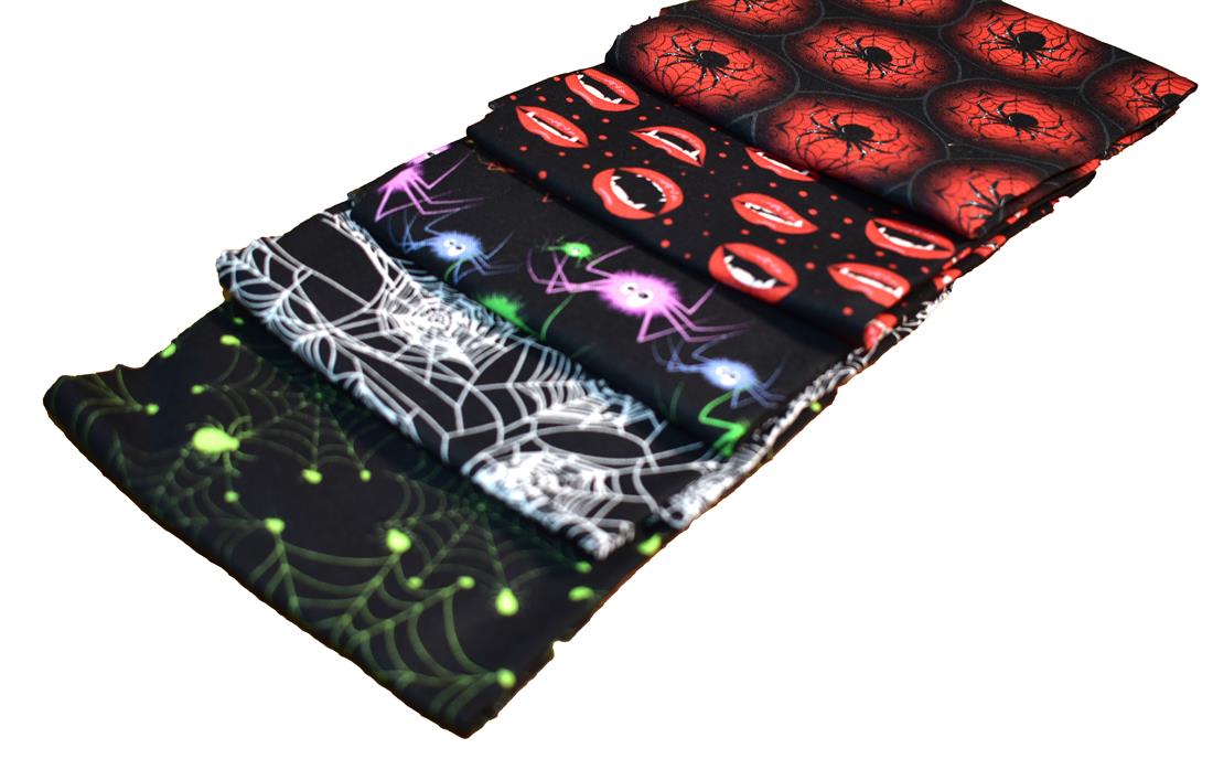 Halloween Fat Quarter Bundle Printed 100% Cotton Fabric
