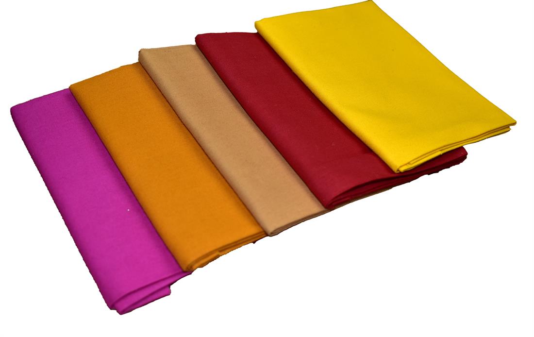 Mixed Coloured 100% Fat Quarter Bundle Plain 100% Cotton Fabric