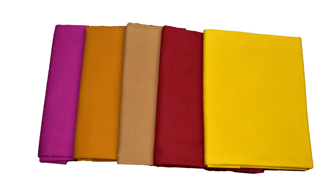 Mixed Coloured 100% Fat Quarter Bundle Plain 100% Cotton Fabric