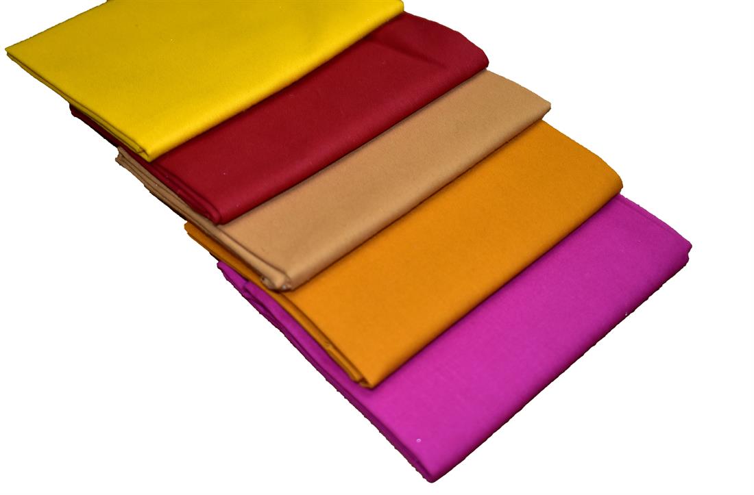 Mixed Coloured 100% Fat Quarter Bundle Plain 100% Cotton Fabric