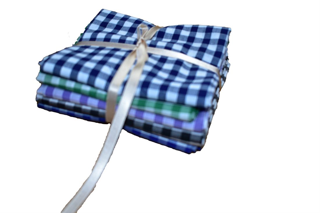 Polycotton Fat Quarter Bundle Gingham Printed Fabric