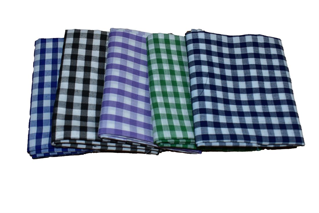 Polycotton Fat Quarter Bundle Gingham Printed Fabric
