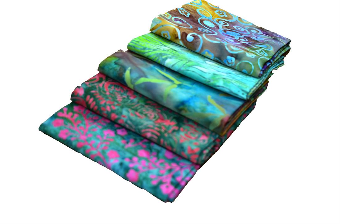 Mixed Coloured Batik Fat Quarter Bundle