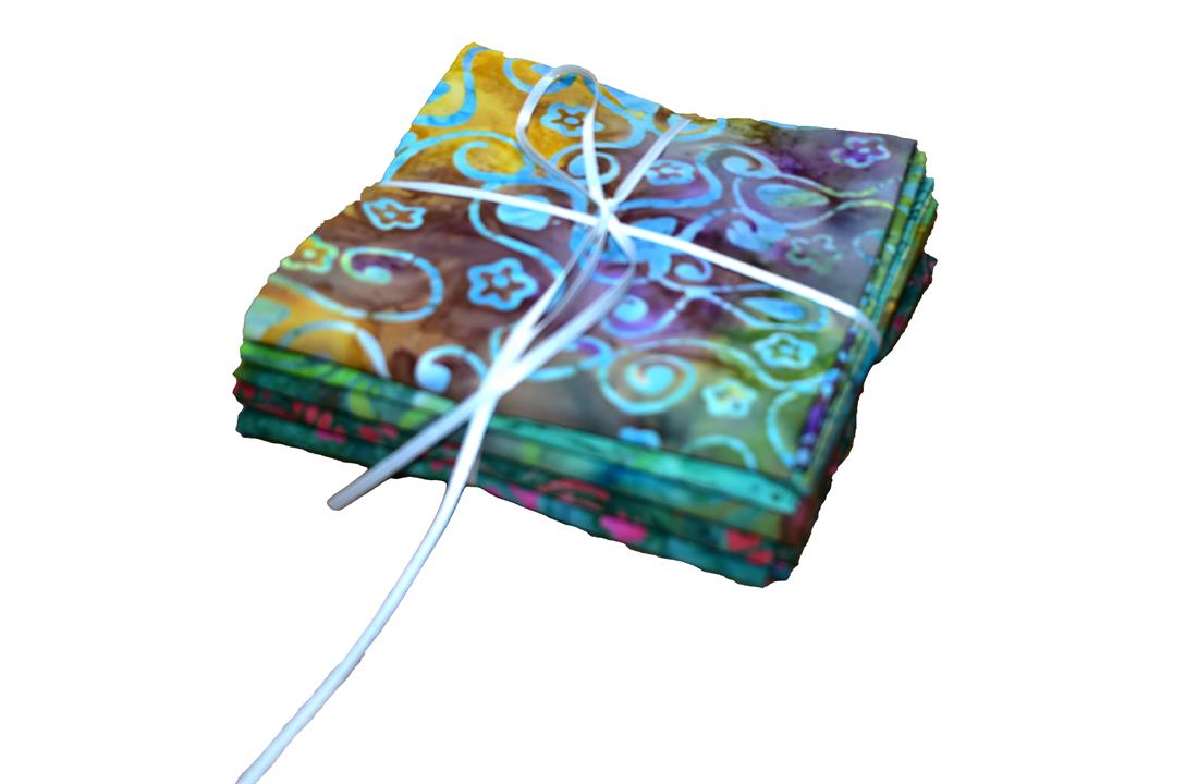 Mixed Coloured Batik Fat Quarter Bundle