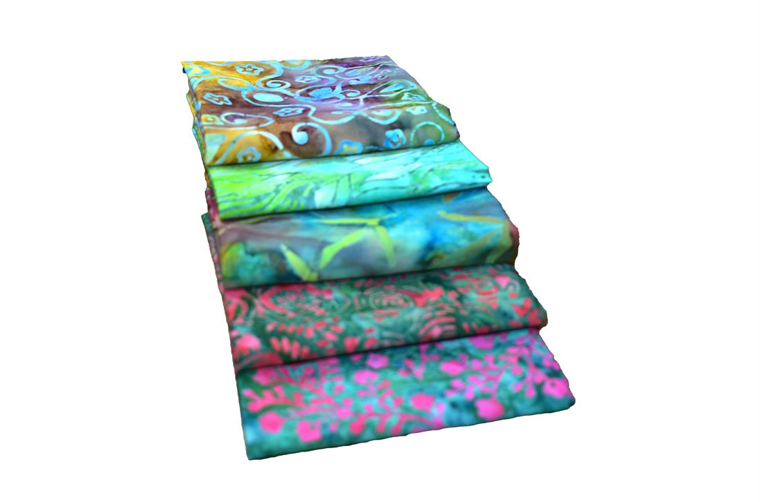 Mixed Coloured Batik Fat Quarter Bundle