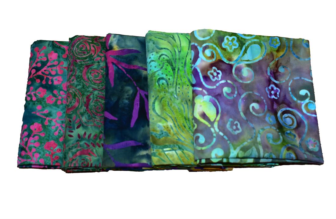 Mixed Coloured Batik Fat Quarter Bundle