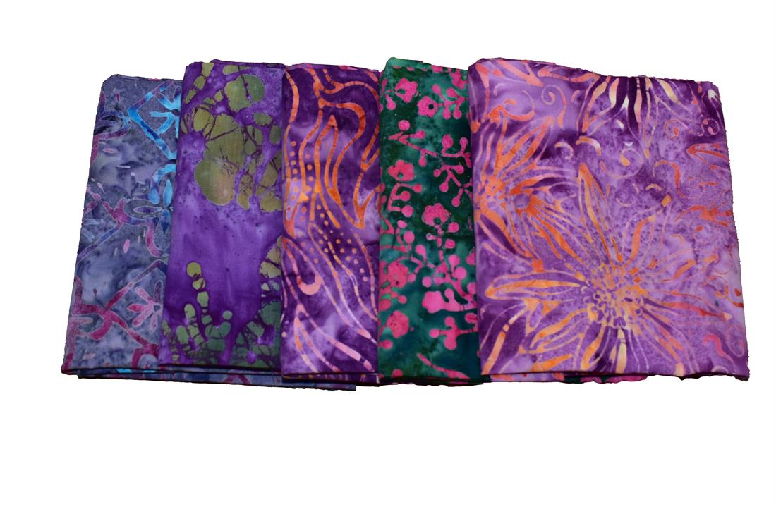Mixed Coloured Batik Fat Quarter Bundle