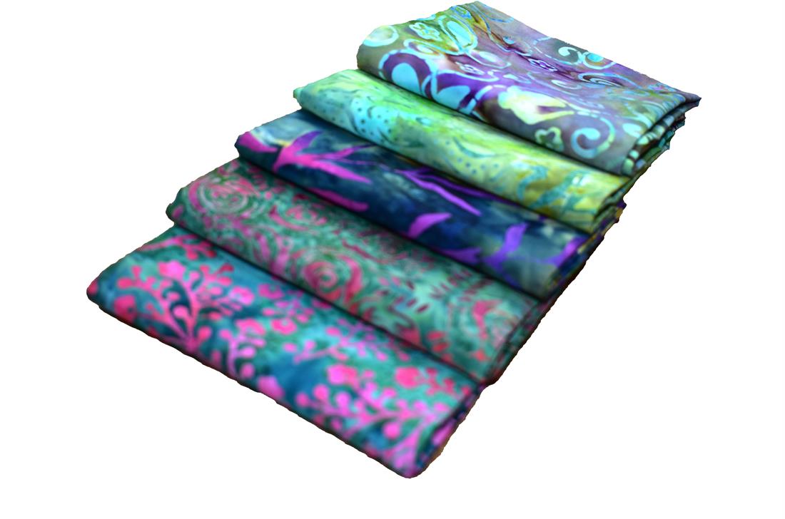 Mixed Coloured Batik Fat Quarter Bundle
