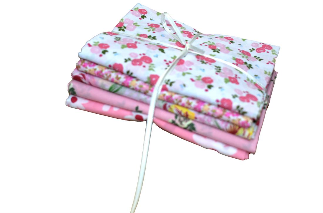 Mixed Coloured Polycotton Fat Quarter Bundle Printed Fabric