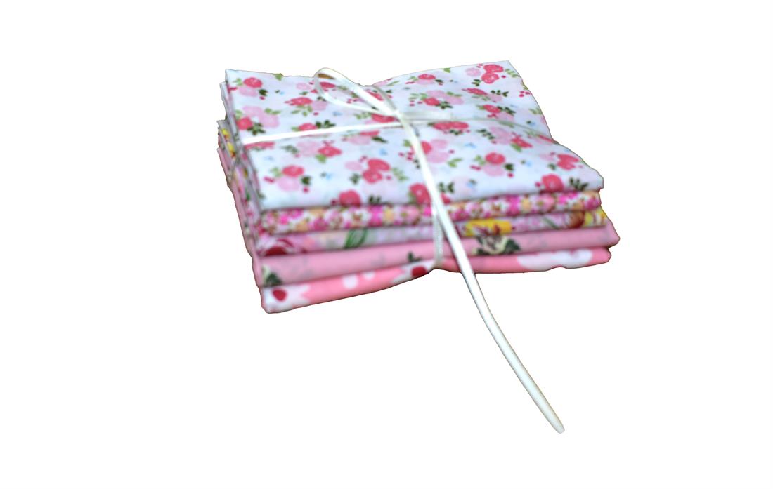 Mixed Coloured Polycotton Fat Quarter Bundle Printed Fabric