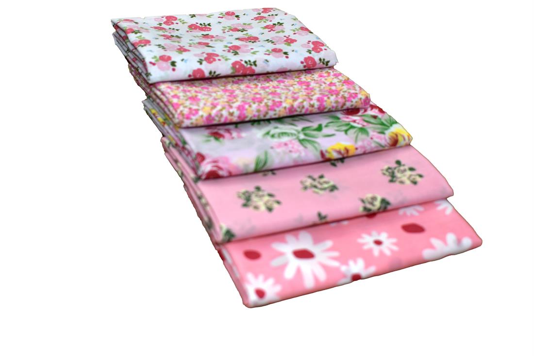 Mixed Coloured Polycotton Fat Quarter Bundle Printed Fabric