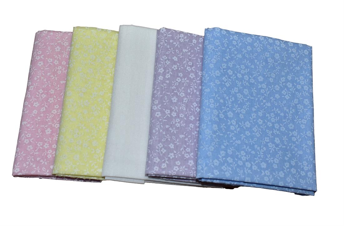 Mixed Coloured Polycotton Far Quarter Bundle Printed Fabric