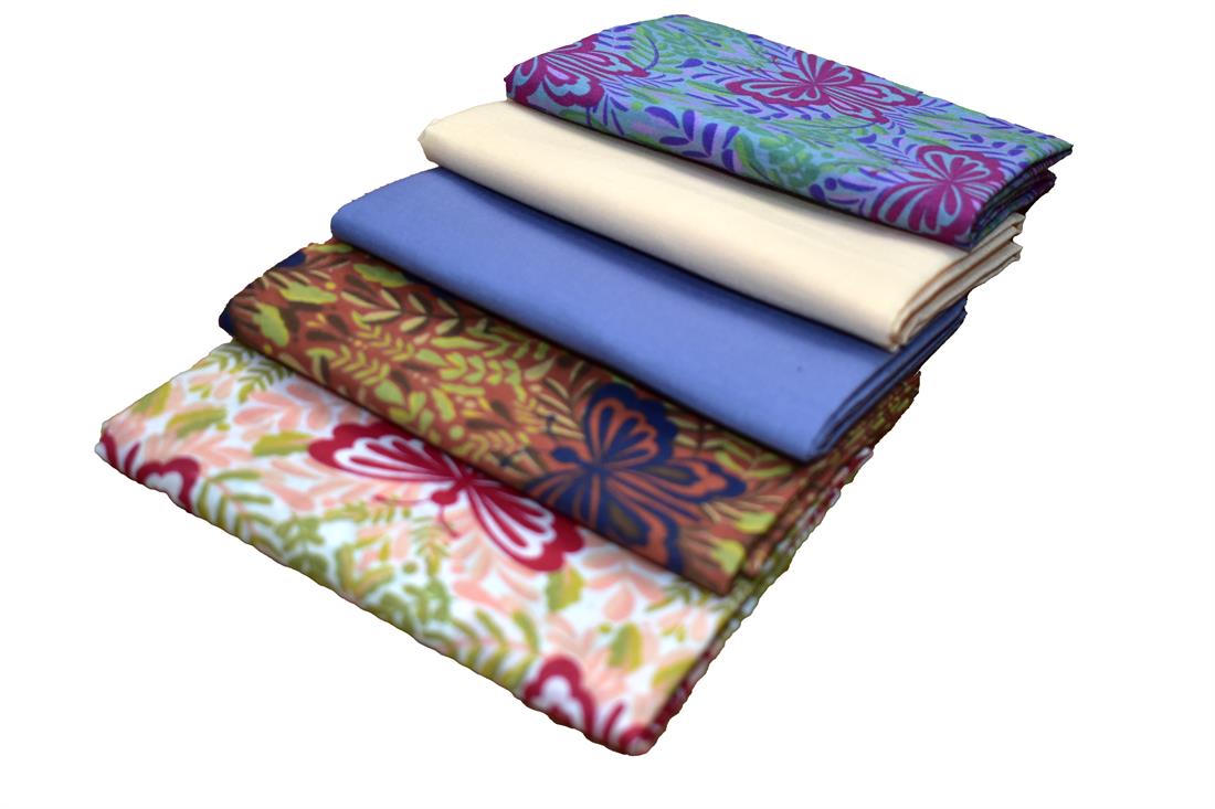Mixed Coloured Polycotton Fat Quarter Bundle Printed Fabric