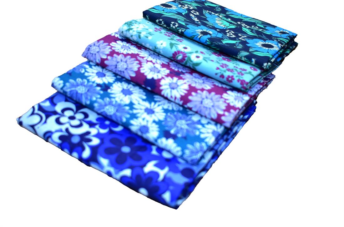 Mixed Coloured Polycotton Fat Quarter Bundle Printed Fabric