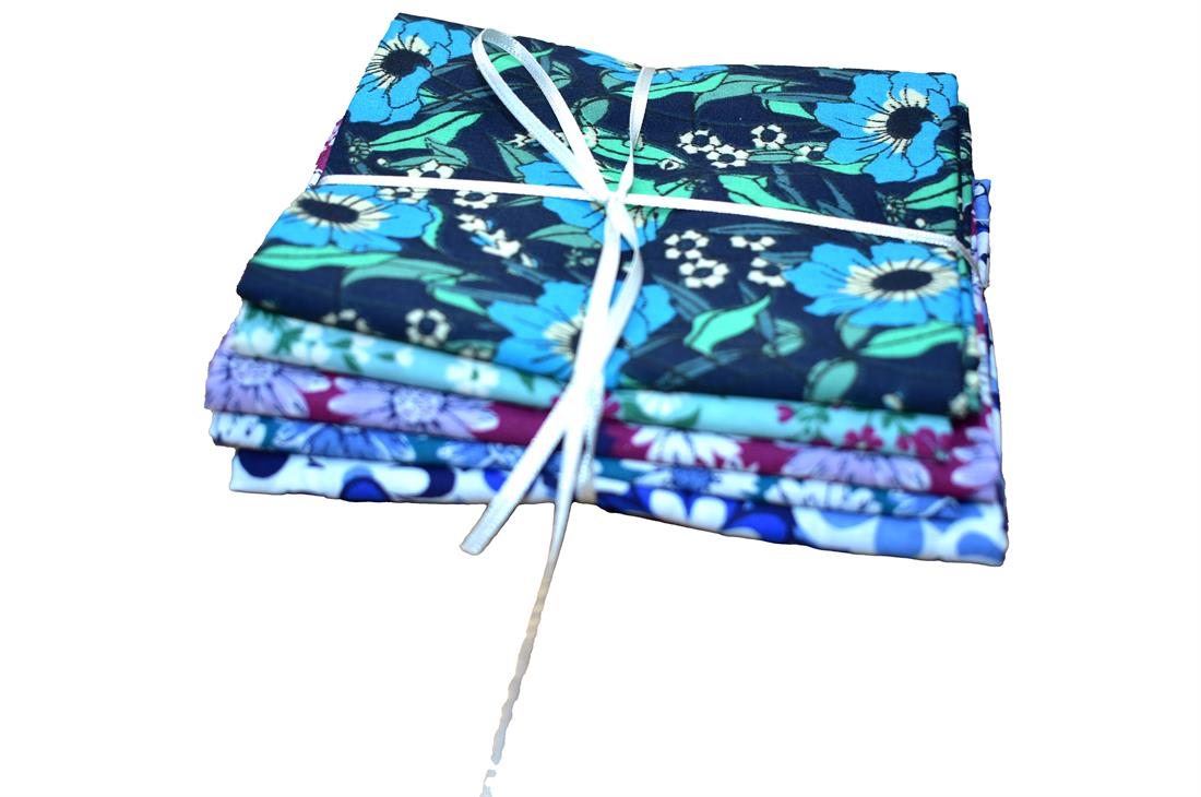 Mixed Coloured Polycotton Fat Quarter Bundle Printed Fabric
