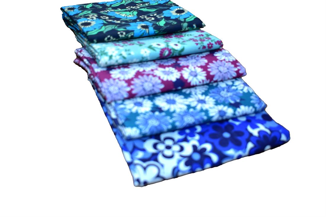 Mixed Coloured Polycotton Fat Quarter Bundle Printed Fabric