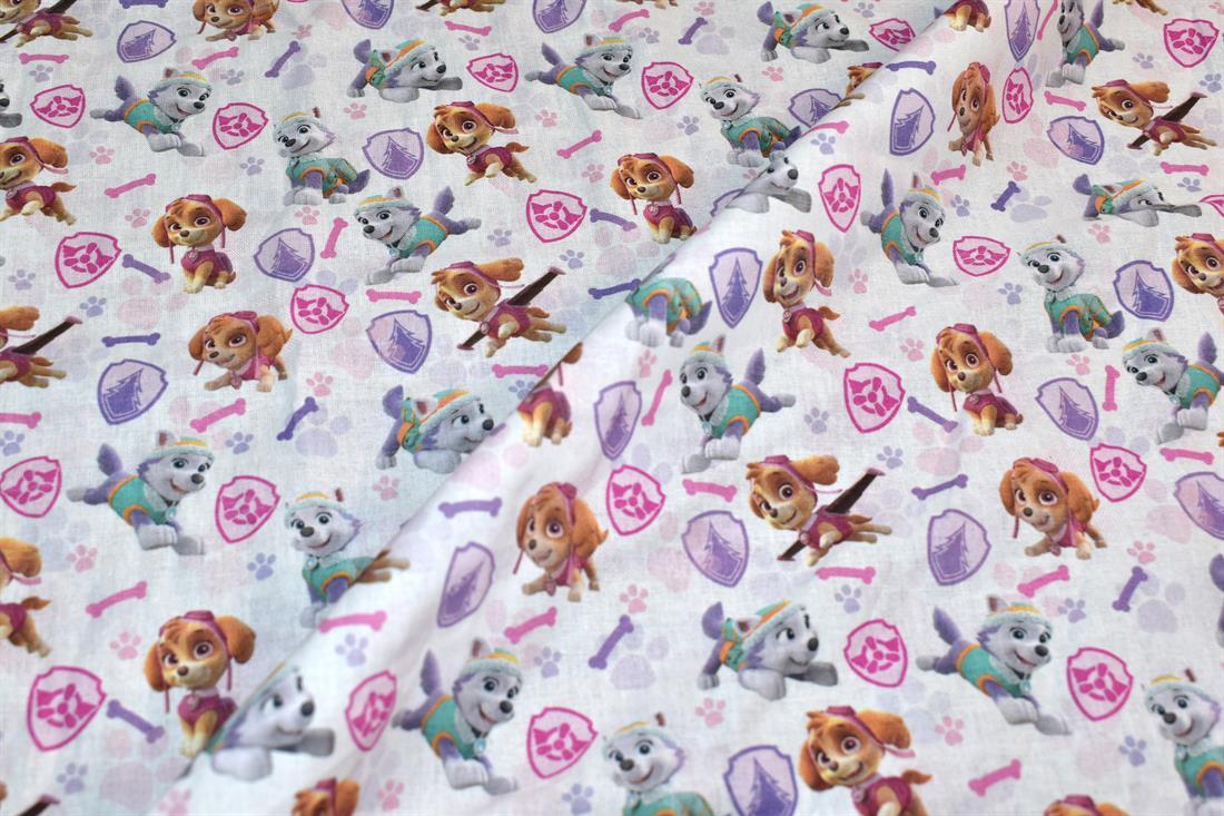 White Single Fat Quarter Printed 100% Cotton Fabric