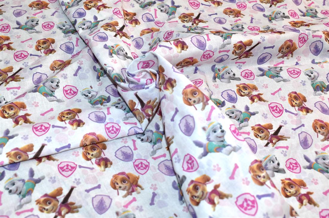 White Single Fat Quarter Printed 100% Cotton Fabric