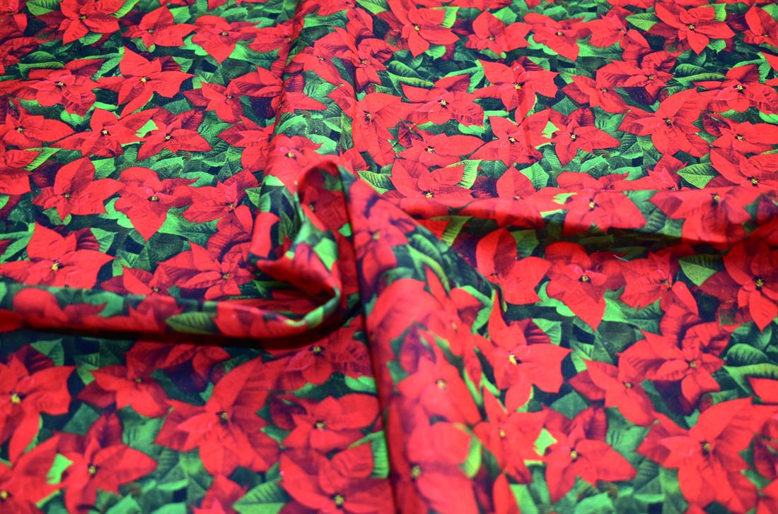Red Single Fat Quarter Printed 100% Cotton Fabric