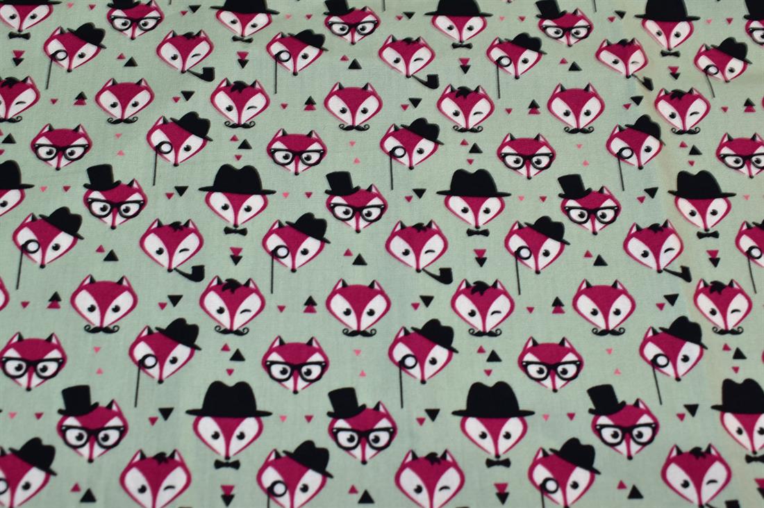 Mint Single Fat Quarter Printed 100% Cotton Fabric