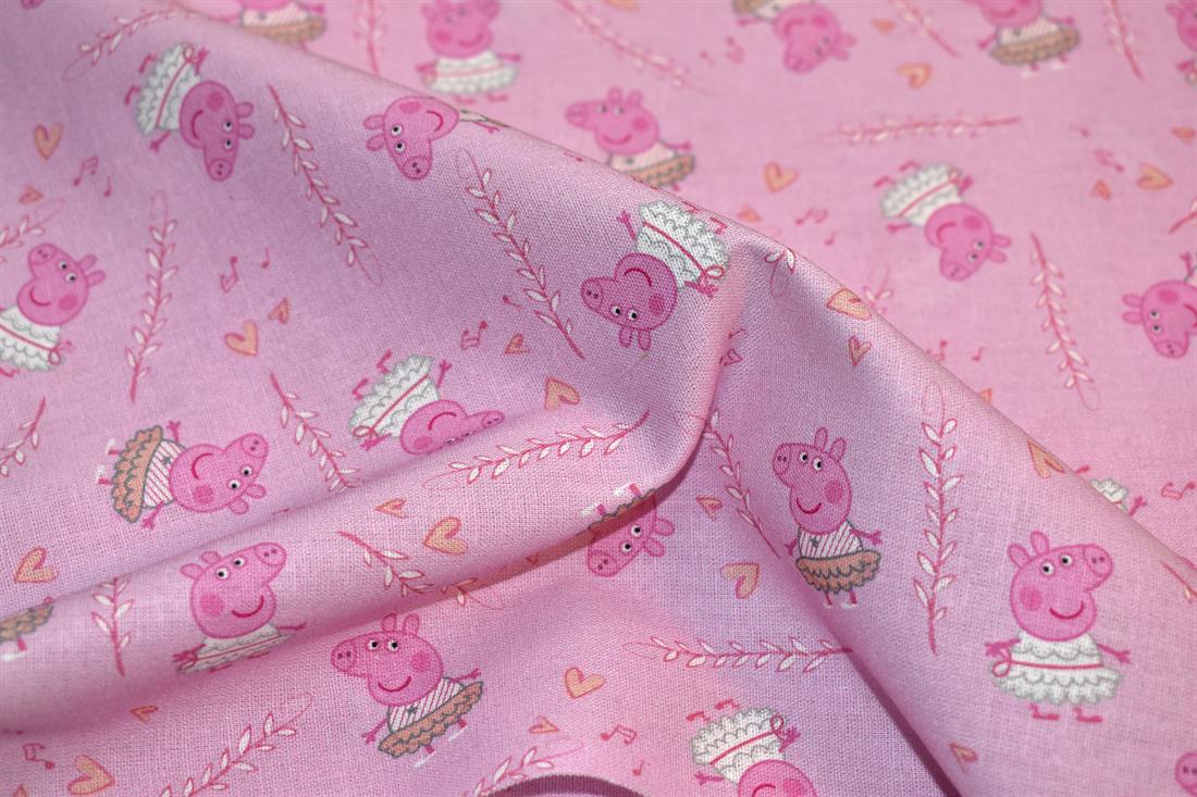 Pink Printed 100% Cotton Fabric