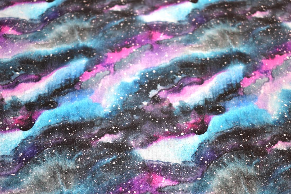 Multi Black Little Johnny Printed 100% Cotton Fabric