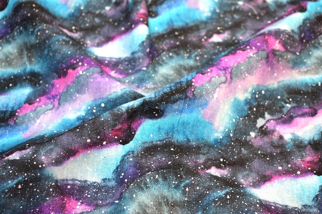 Multi Black Little Johnny Printed 100% Cotton Fabric