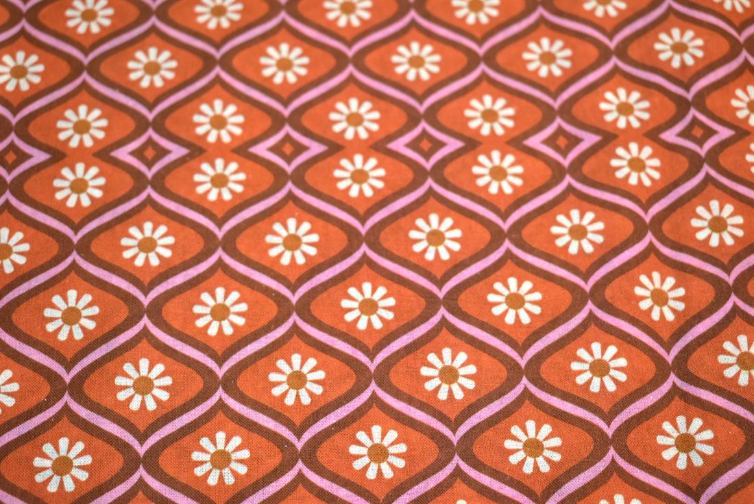 Rust Little Johnny Printed 100% Cotton Fabric