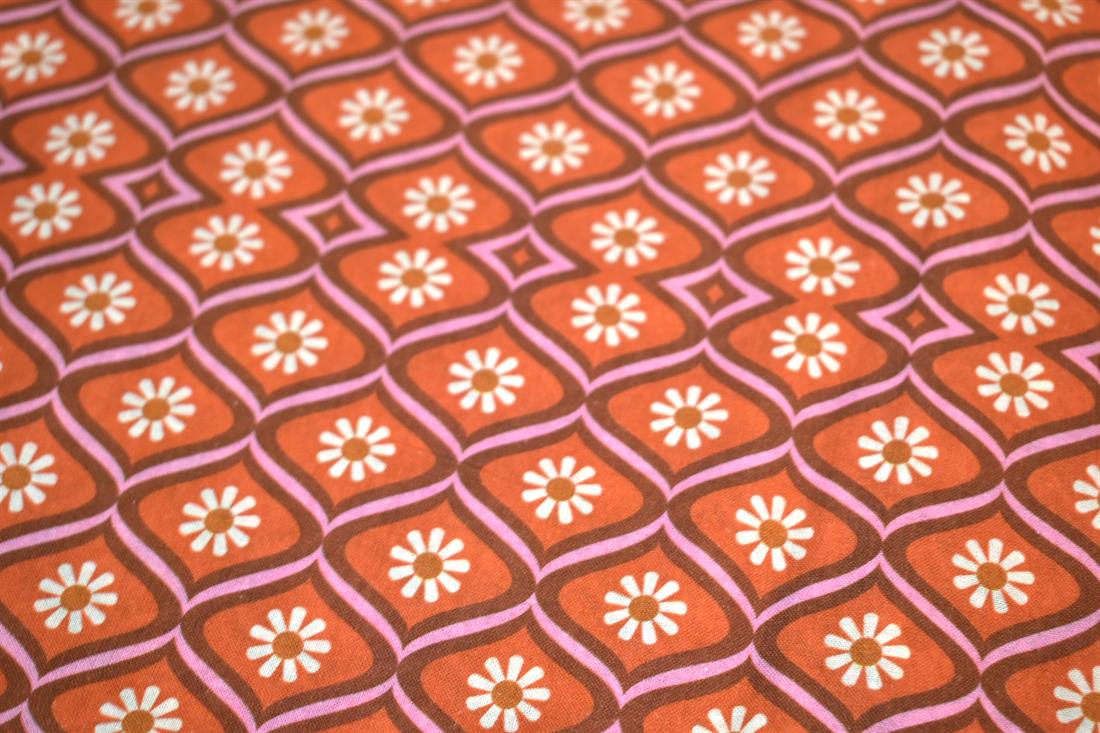 Rust Little Johnny Printed 100% Cotton Fabric